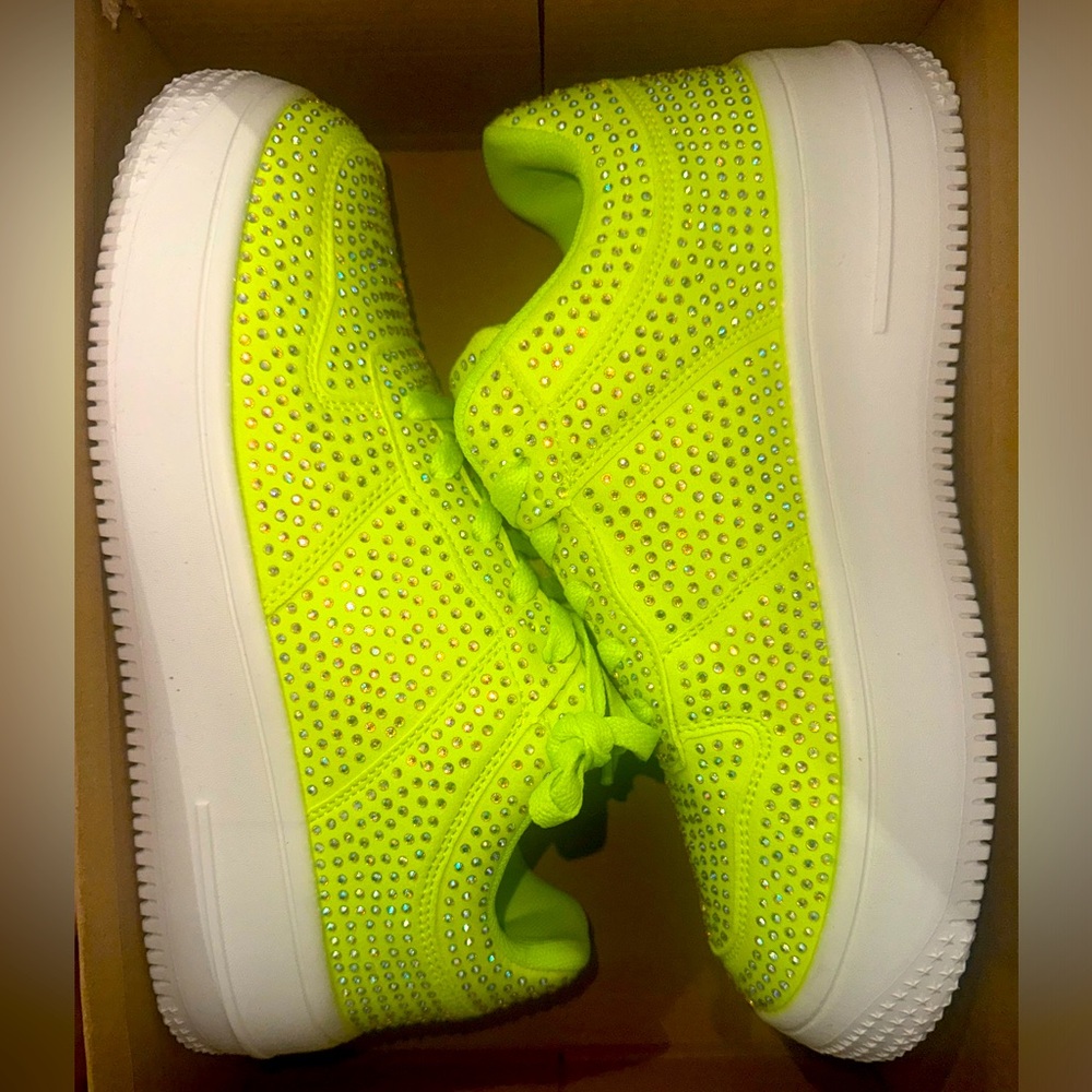 Neon Cloud Air Rhinestone shoes